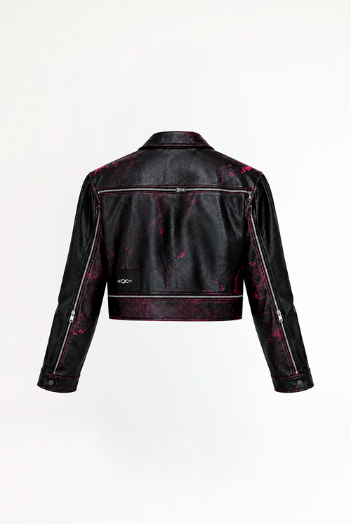 Acid Leather Jacket - Mosaiq Label